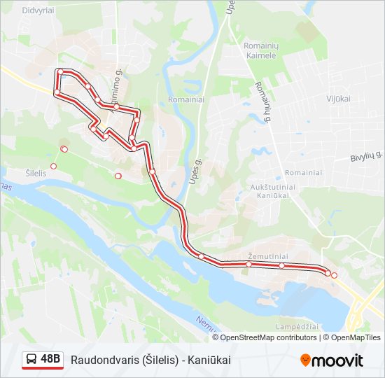 48B bus Line Map