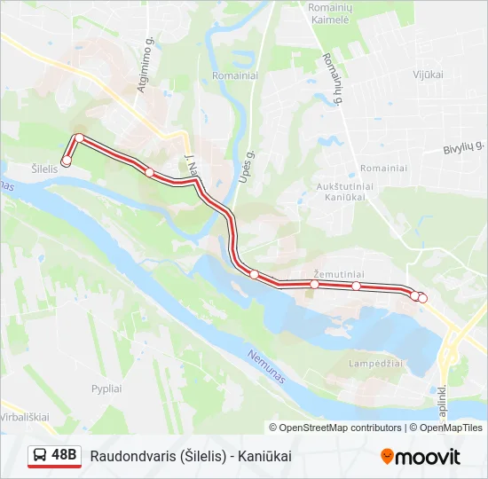 48B Bus Line Map
