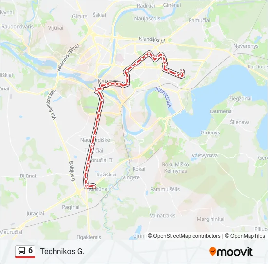 6 Bus Line Map