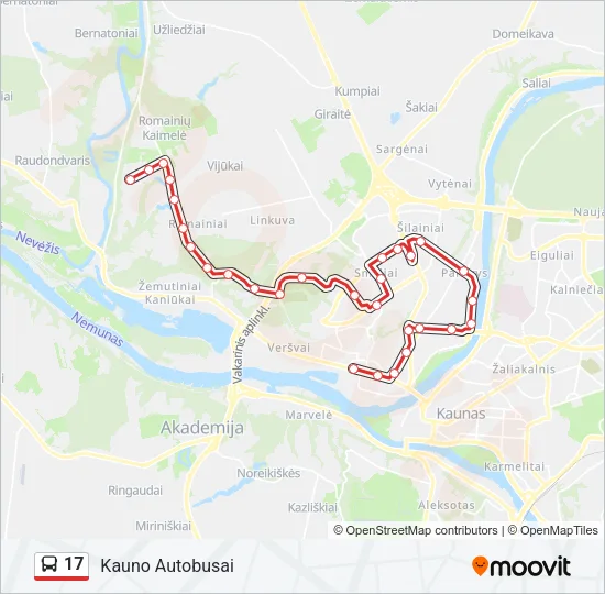 17 Bus Line Map