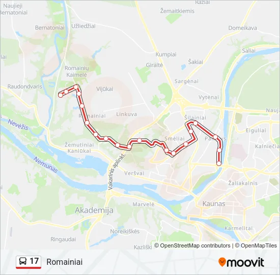 17 Bus Line Map
