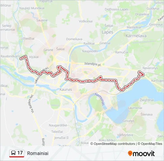 17 Bus Line Map