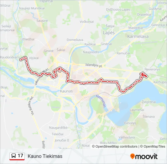 17 Bus Line Map