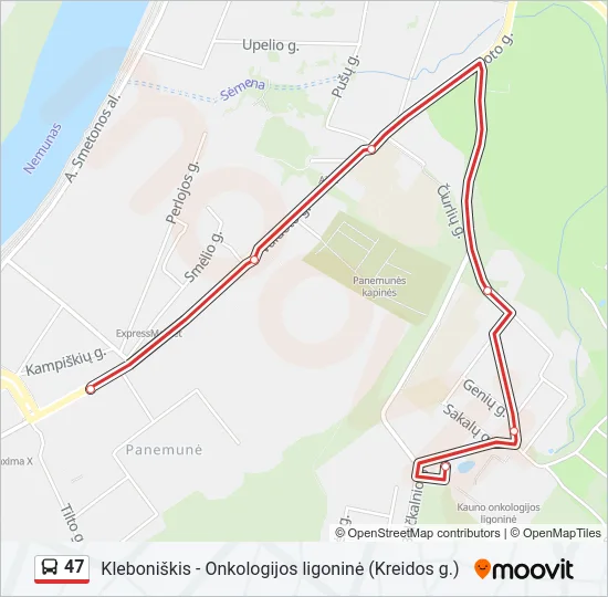 47 Bus Line Map