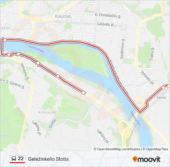 22 Bus Line Map