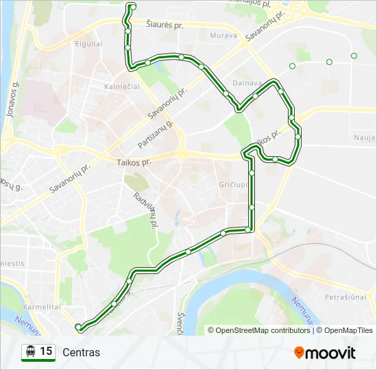 15 Trolleybus Line Map