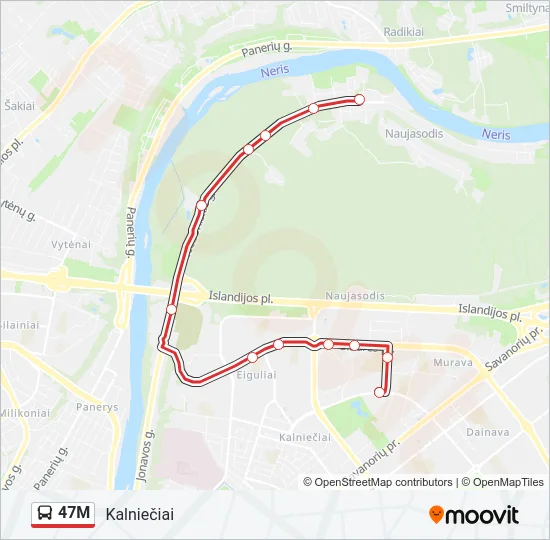 47M Bus Line Map