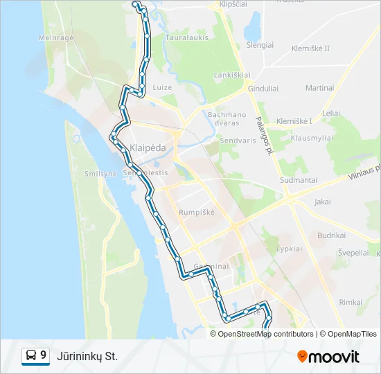 9 Bus Line Map