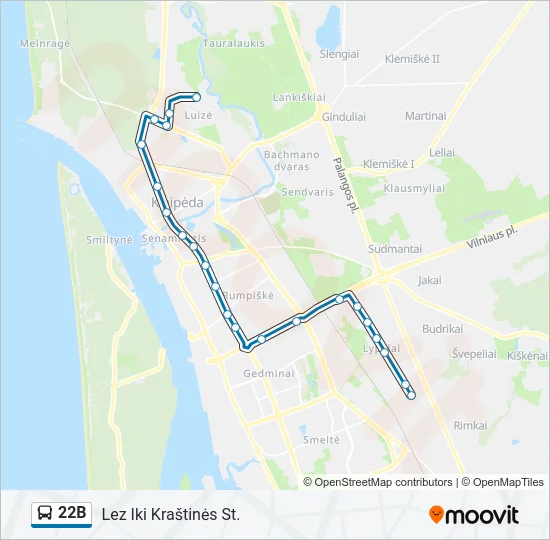 22B Bus Line Map