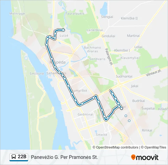 22B Bus Line Map