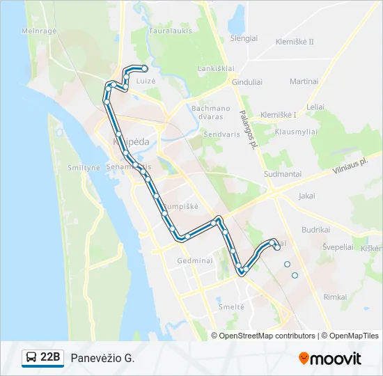 22B Bus Line Map