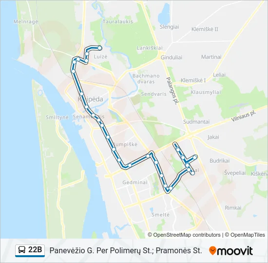 22B Bus Line Map