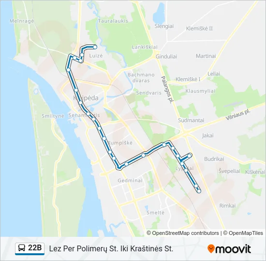 22B Bus Line Map