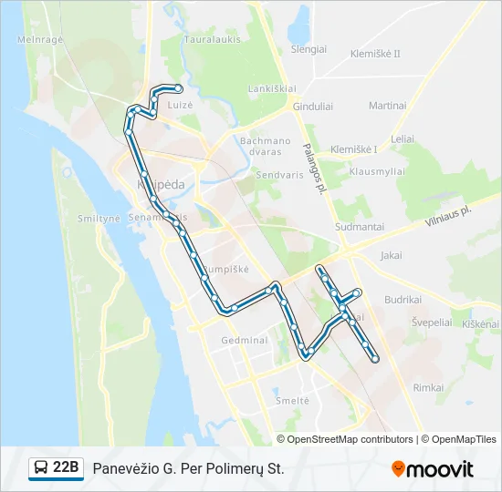 22B Bus Line Map