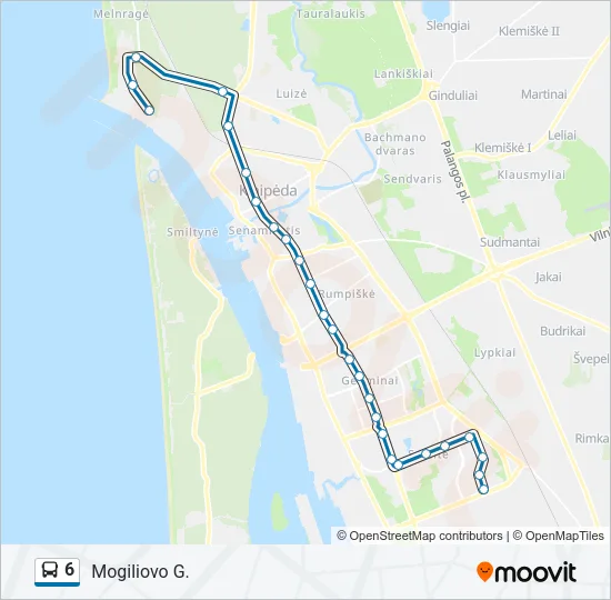 6 Bus Line Map