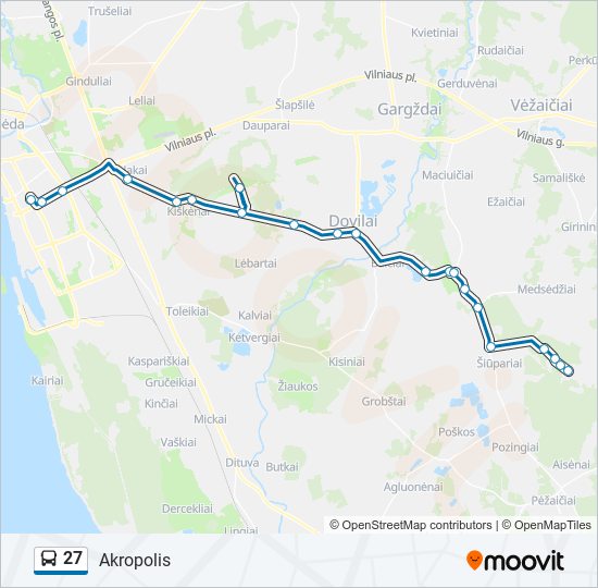 27 bus Line Map