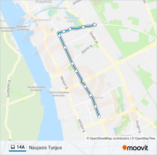 14A bus Line Map