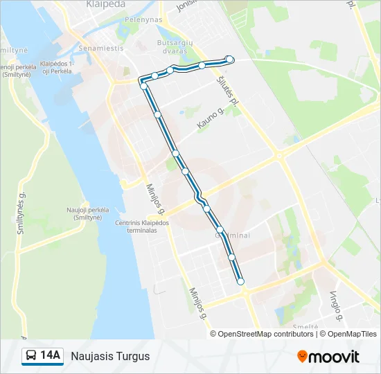 14A Bus Line Map
