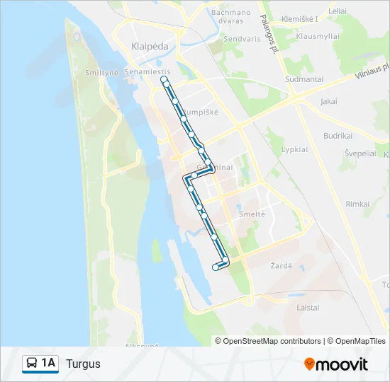 1A Bus Line Map