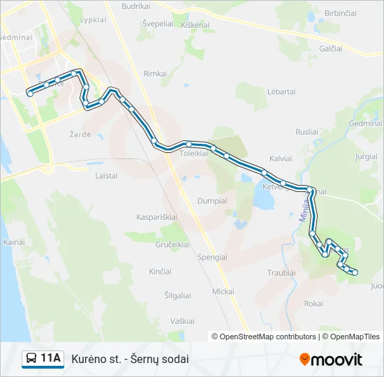 11A Bus Line Map