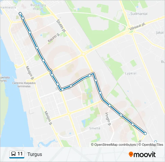 11 Bus Line Map