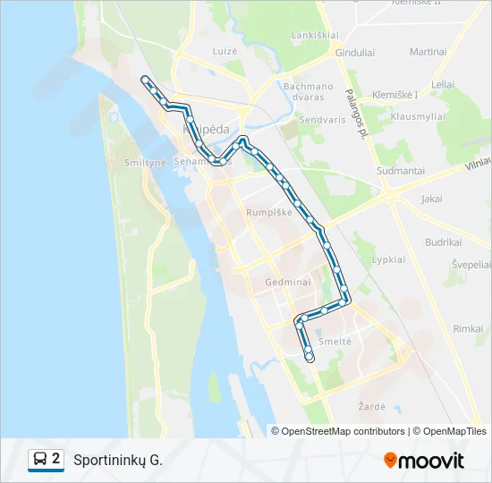 2 Bus Line Map