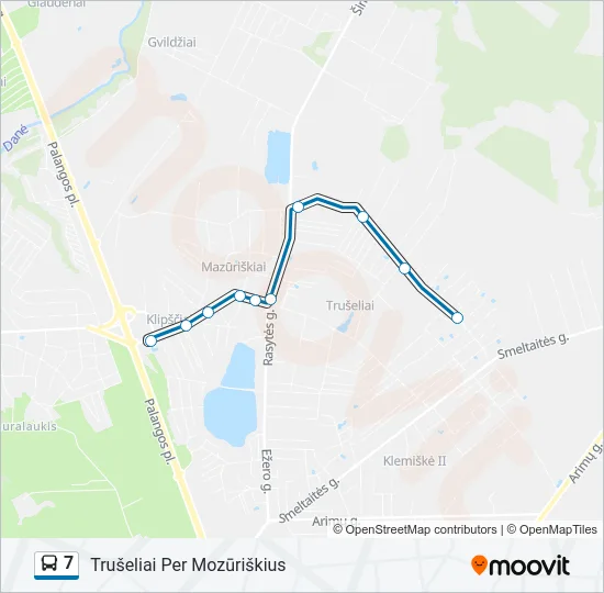 Автобус 7: карта маршрута