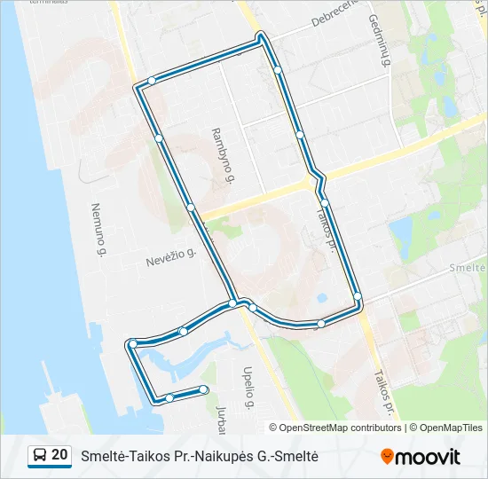 20 Bus Line Map