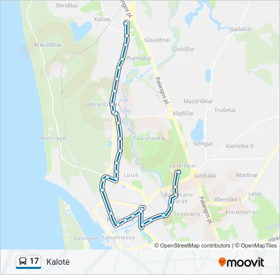 17 Bus Line Map