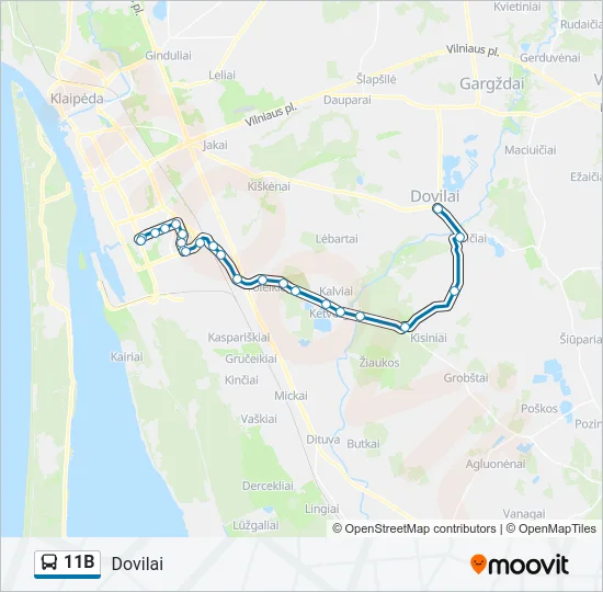 11B Bus Line Map