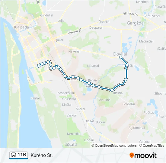 11B Bus Line Map