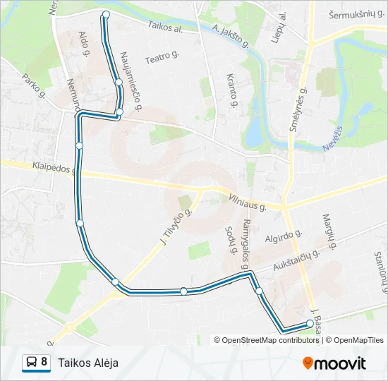 8 Bus Line Map
