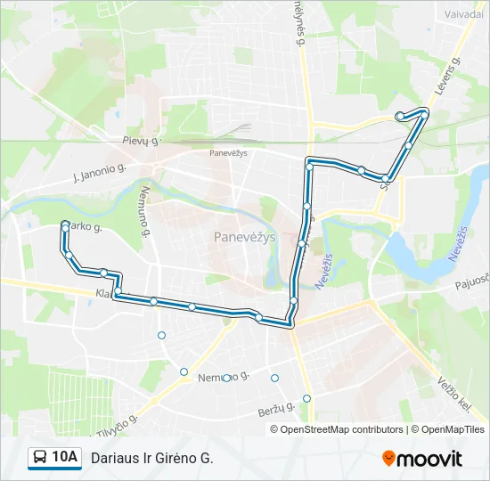 10A Bus Line Map