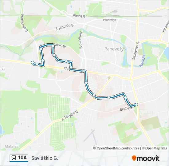 10A Bus Line Map