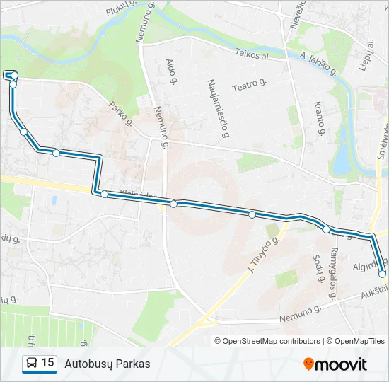 15 Bus Line Map