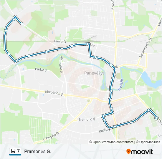 7 Bus Line Map