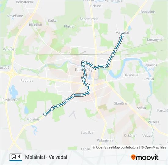 4 Bus Line Map