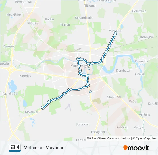4 Bus Line Map