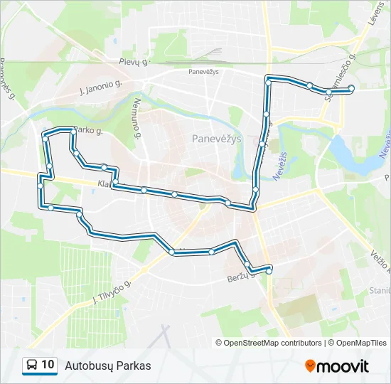 10 Bus Line Map