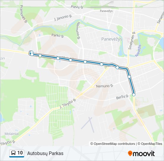 10 Route: Schedules, Stops & Maps - Autobusų Parkas (Updated)