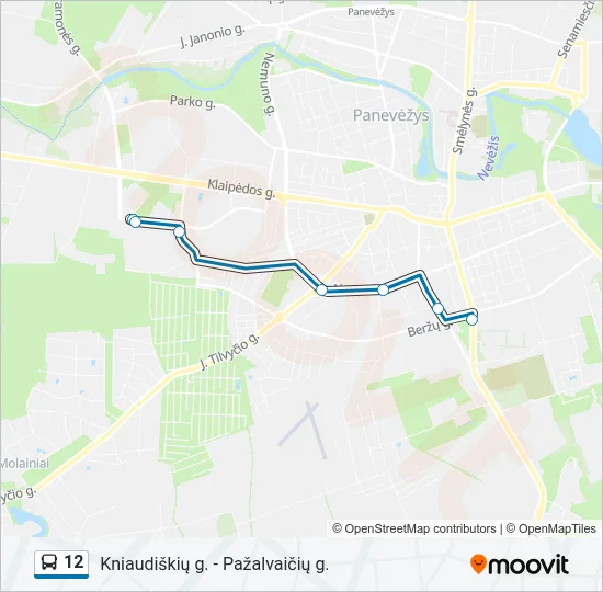 12 Bus Line Map