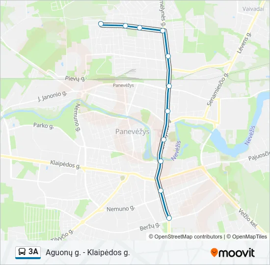 3A Bus Line Map