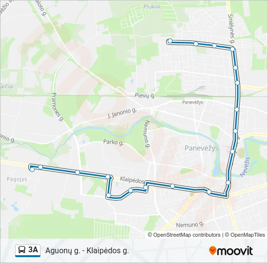 3A Bus Line Map