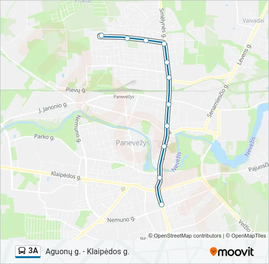 3A Bus Line Map