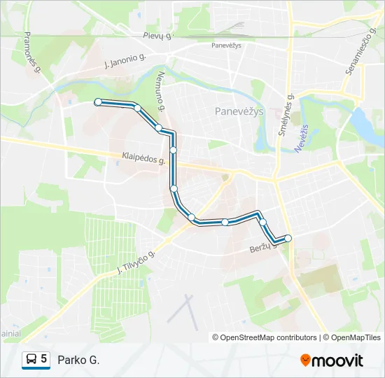 5 Bus Line Map