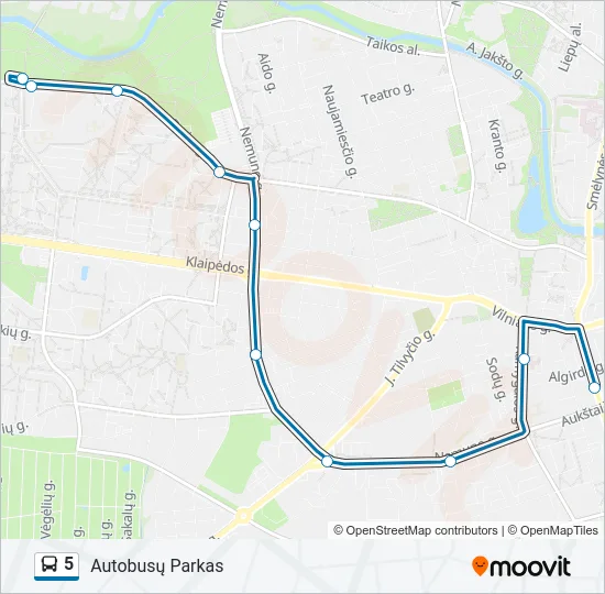 5 Bus Line Map