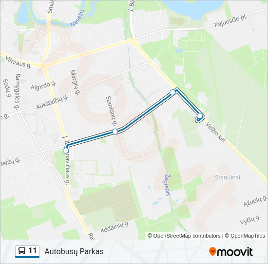 11 Bus Line Map