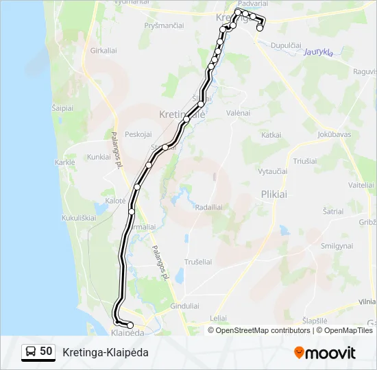 50 Bus Line Map