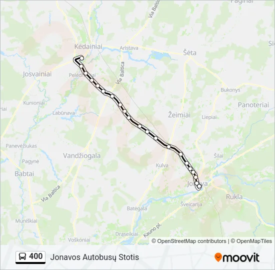 400 Bus Line Map