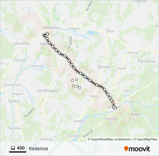 400 Bus Line Map